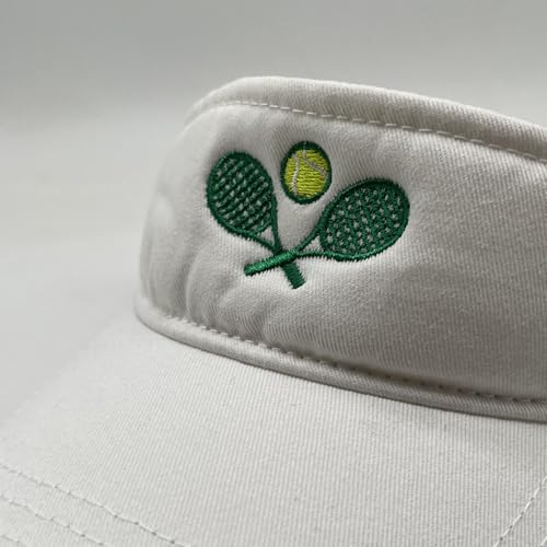 Embroidered Pickleball Visor Men Women,Gifts for Pickleball Lovers - color: White, style: Tennis Sport