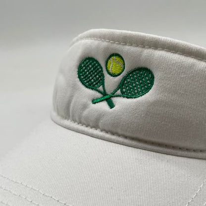 Embroidered Pickleball Visor Men Women,Gifts for Pickleball Lovers - color: White, style: Tennis Sport