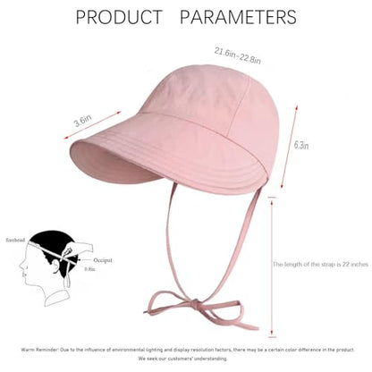 Womens Sun Hat Wide Brim UPF 50+ UV Protection Foldable Packable Sun Shield Hat for Women, Ponytail Outdoor Fishing Hat - color: Upgraded Cherry Blossom Pink
