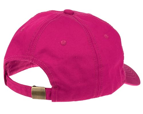 Gelante Cotton Twill Washed Unstructure Baseball Cap - Adjustable Blank Hat for Men Women - Wholesale Bulk Lot of 6 Pack - color: Solid Hot Pink
