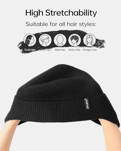 Zylioo XXL XL L Beanie for Big Heads Men Women, Ear Flap Winter Knit Hat - color: Black+gray+navy, size: X-Large-3X-Large
