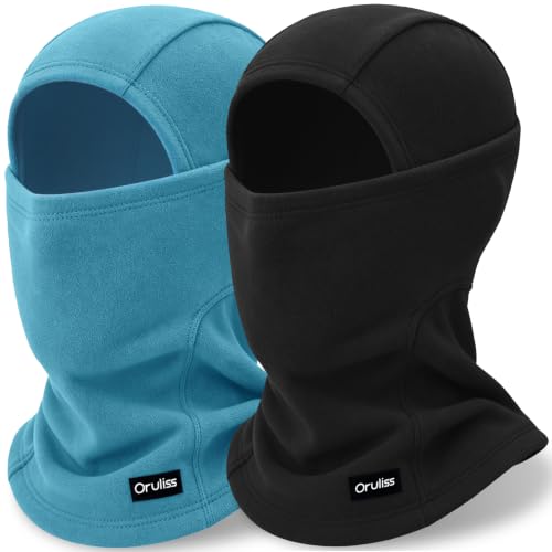 Winter Ski Mask Balaclava for Men Women, Warm Full Face Mask Cold Weather Snowboarding Skiing Motorcycling - color: Black+blue