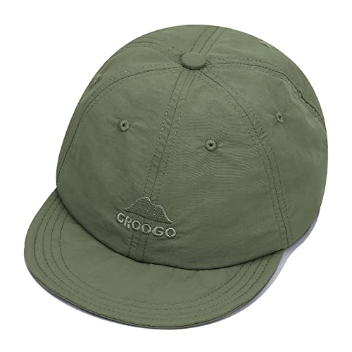 Clakllie Quick Dry 5 Panel Hats for Men Unstructured Flat Brim Baseball Cap - color: S-asb02-green