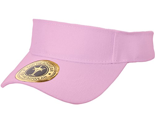 TOP HEADWEAR Solid Adjustable Blank Visor - color: Pink