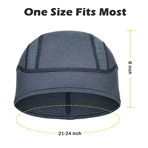 MELASA Cooling Skull Cap Breathable Mesh Sweat Control Helmet Liner for Men - color: Black&jungle Camo