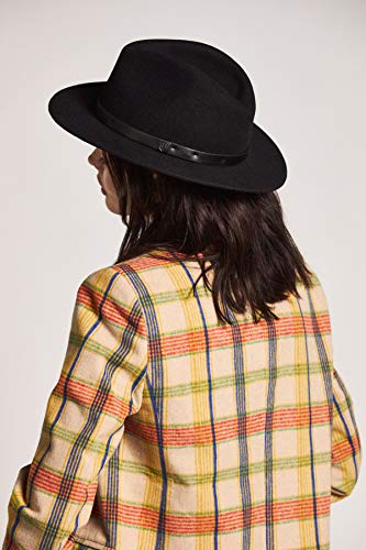 Brixton Messer Fedora - color: Black/Black, size: Small
