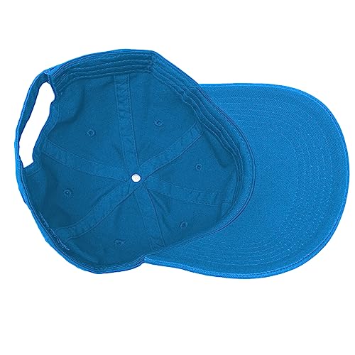 Glory Max 100% Cotton Baseball Cap Classic Plain Low Profile Golf Dad Hat Buckle Adjustable - color: Sky Blue