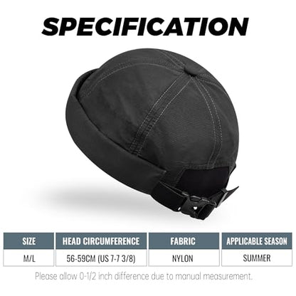 CLAPE Mens Docker Cap Quick Dry Brimless Hat Adjustable Street Casual Lovers Visor-Less Sailor Skullcap Beanies Hat Watch Cap