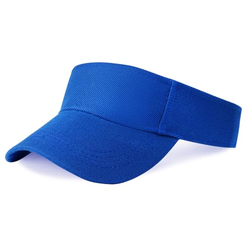 Rbenxia Adjustable Sport Visors Sun Visor Hats Cap Visors Women Men - color: Dark Blue