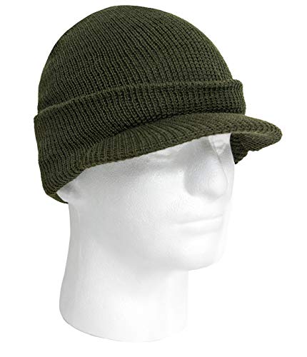 Rothco Genuine Watch Cap with Brim - Classic Knit Cap for Cold Weather - color: Olive Drab
