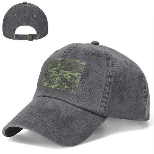 Vintage Washed Baseball Cap for Men Women Adjustable Golf Dad Hat Black - color: Deep Heather
