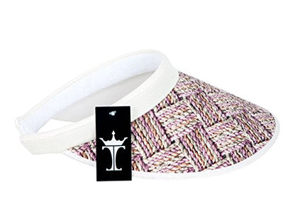 TOP HEADWEAR Two-Tone Weave Clip-On Visor - color: Pink