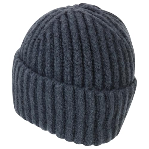 Heavyweight Thick Knit Warm Winter Beanie - color: Charcoal