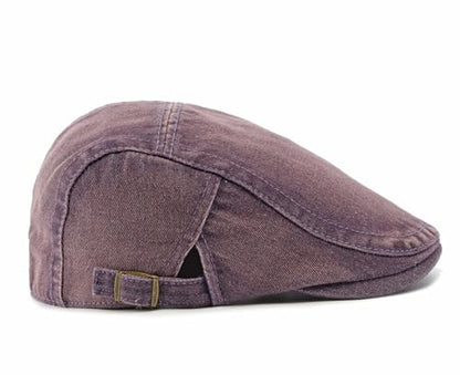 Cotton Newsboy Cap,Breathable Ivy Gatsby Cabbie Beret Hat for Men's Women Driving Hunting Golf - color: Denim Purple