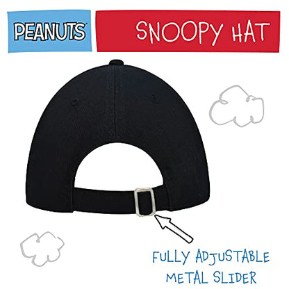 Concept One Unisex Adult Peanuts Snoopy Dad Hat, Adult Cotton Adjustable Baseball Cap with Curved Brim - color: Joe Cool