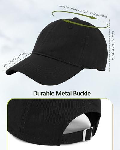 American Trends Women's Cotton Baseball Cap Soft Unstructured Plain Dad Hat - color: Orange