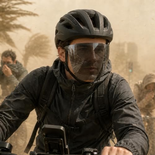 Full Face Shield Visor Sunglasses - Futuristic Tinted UV Blocking, Black - color: Black