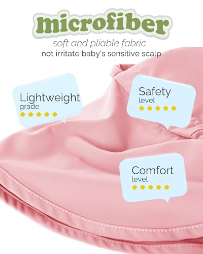 FURTALK Baby Sun Hat with Neck Flap UPF 50+ Toddler Quick Dry Swim Hat - color: Pink, size: 6-24 Months