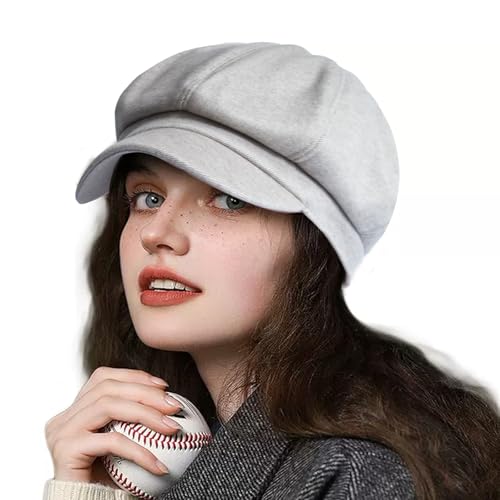 Women's Newsboy Hats Fashion Vintage 8 Panels Visor Beret Cabbie Cap Ladies Paperboy Cap - color: 2beige