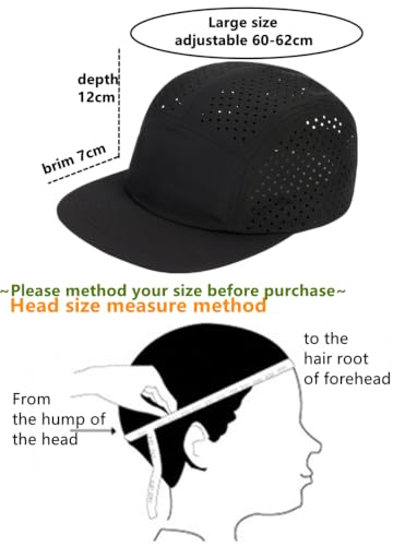COOLSOME Five Panels Hat Basic Daily Wear Breathable Mesh Airy Quick Dry Cap - color: Laser Mesh/Gray+black L Size 60-62cm