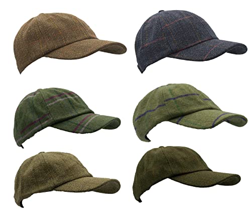 Walker and Hawkes Derby Tweed Shoulden Baseball Cap - color: Dark Sage