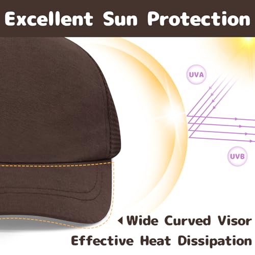 Olreco Baby Baseball Cap Toddler Baseball Hat with Mesh Infant Hat for Baby Boy Hats Toddler Ball Cap Kids Trucker Hats Girls - color: Coffee Brown, size: 0-12 Months