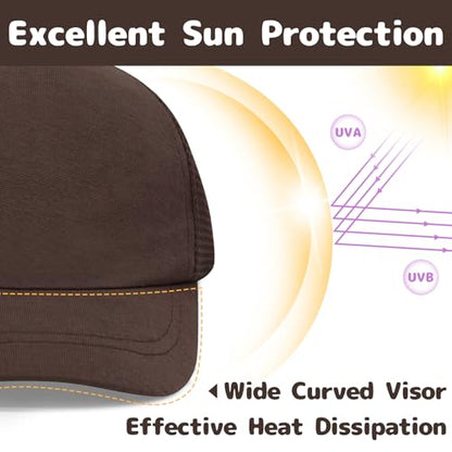 Olreco Baby Baseball Cap Toddler Baseball Hat with Mesh Infant Hat for Baby Boy Hats Toddler Ball Cap Kids Trucker Hats Girls - color: Coffee Brown, size: 0-12 Months