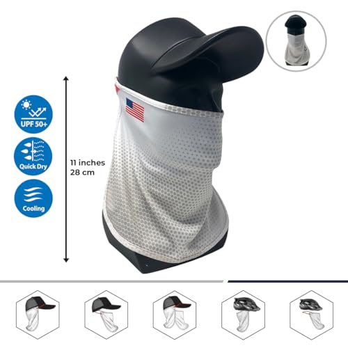 CoolNES - UV Sun Protection Neck Drape Adjustable Multifunctional 2 in 1 Face Covering for Outdoor Fishing - Unisex - color: Coolnes-flag