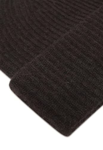 Style Republic Women’s Chunky Knit Beanie, 100% Pure Cashmere Cap, Soft & Stretchy, Warm Hat for Autumn, Winter, Spring - color: Coffee