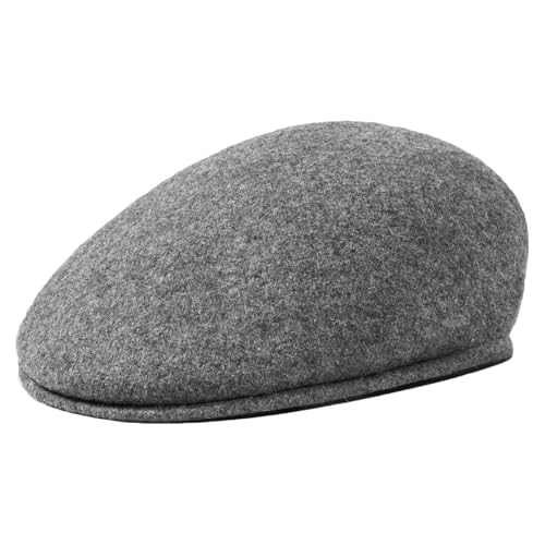 Wool Blend Mens Newsboy Caps, Classic Flat Cap Ivy Cabbie Gatsby Hat Winter Beret Hat for Men - color: Grey