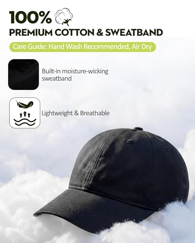 American Trends Women's Cotton Baseball Cap Soft Unstructured Plain Dad Hat - color: Grey