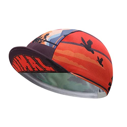 Funny Cycling Cap - Polyester Cartoon Cycling Hat-Under Helmet - Cycling Helmet Liner Breathable&Sweat Uptake - color: Aaa