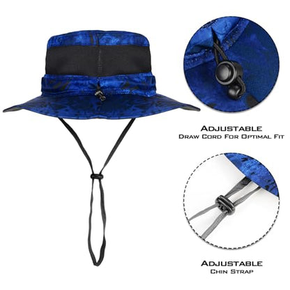 KastKing Sol Armis UPF 50 Boonie Hat for Sun Protection,Men Women - color: Blue Patriot