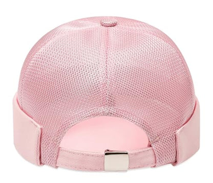 DIYDECAL Mens Mesh Brimless Cap,Summer Skullcap Docker Beanie Hat - color: Pink