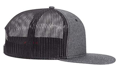 OTTO Snap 6 Panel Pro Style Cotton Blend Chambray Snapback Hat - color: Black