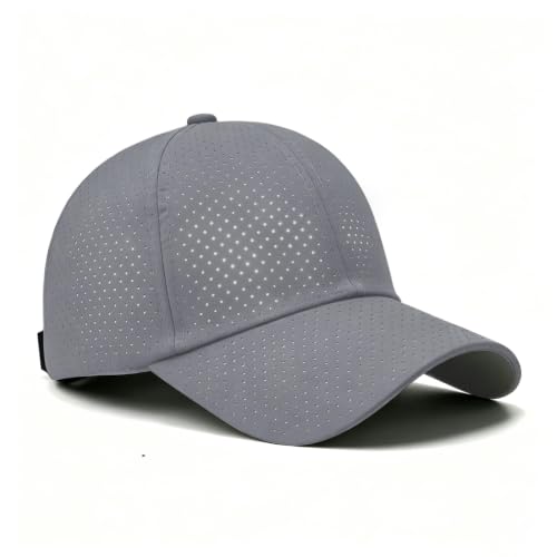 Quick Dry Baseball Cap with Adjustable Strap - color: Grey