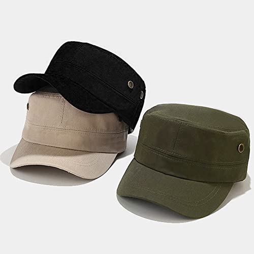 XYIYI Unisex Cotton Basic Cadet Army Cap Everyday Military Style Hat - color: Flat Army Green