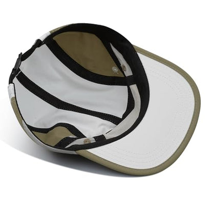 Croogo Quick Drying 5 Panel Baseball Cap Colorful Lightweight Flat Bill Hat - color: M-dfb1-white
