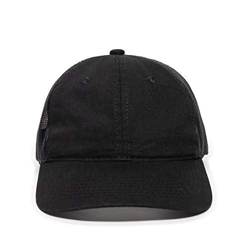 Outdoor Cap Garment Washed Meshback Cap - color: Black