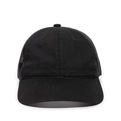 Outdoor Cap Garment Washed Meshback Cap - color: Black