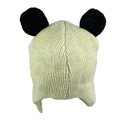 Agan Traders Animal Hat Cap Wool Fleece Lined Trapper Beanie Multi-Functional Set Girls Boys Adult - color: Panda