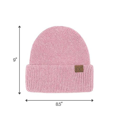 C.C Fuzzy Beanie for Women Unisex - Acrylic Stretchable Soft Warm Knit Winter Skully Hat - color: Angora-violet