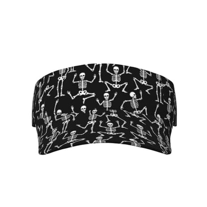 Unisex Adjustable Sports Sun Visor - color: Skeleton Dance