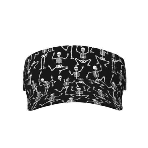 Unisex Adjustable Sports Sun Visor - color: Skeleton Dance