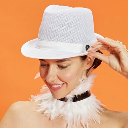 The Hat Depot Light Weight Classic Soft Cool Mesh Crushable Fedora hat - color: Navy, size: Large-X-Large