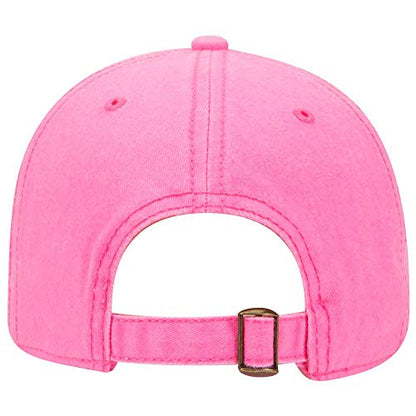 OTTO 6 Panel Low Profile Garment Washed Superior Cotton Twill - color: N. Pink