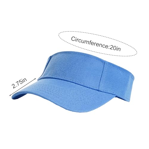 Yookat 3 Pack Visor Sun Hat Adjustable Sun Visor Caps Golf Tennis Visor Hat for Sports Girls Boys Outdoor - color: White, Pink, Blue