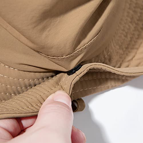 CLAPE Wide Brim Sun Hat for Men Women Lightweight Breathable Fishing Hat UPF50+ Foldable Bucket Hat for Fishing Hiking Beach - color: Xt05-black