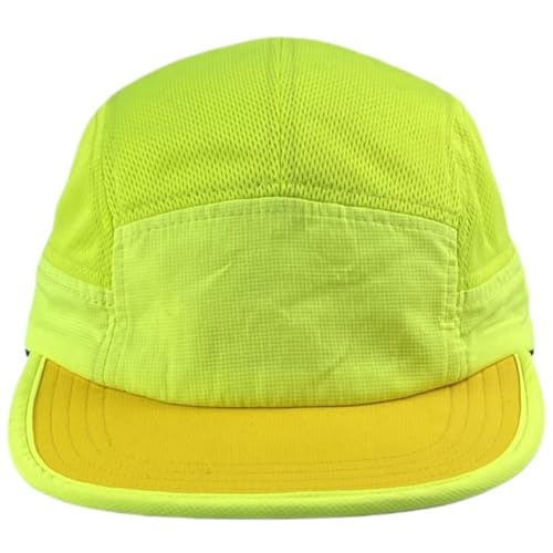 FASHIXD 5 Panel Hats for Men Baseball Cap Outdoor Sports Running Cap - color: Yellow