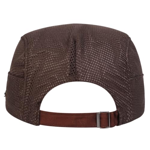 Newsboy Cap, Mesh Summer Flat Cap, Summer Hats for Men - color: Brown